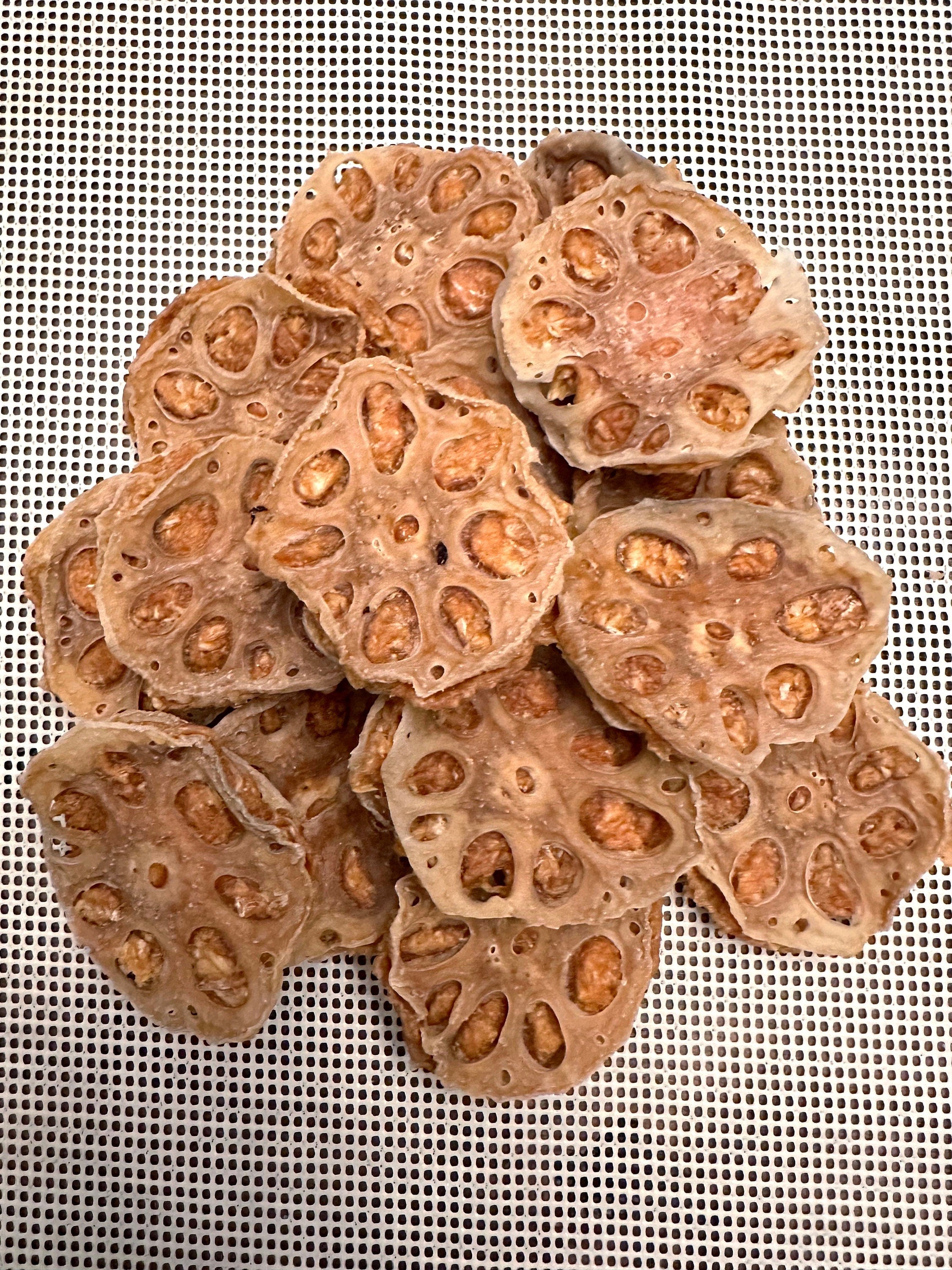 Chicken Lotus Root Cookies - healthy treats, all natural pure ingredients homemade dehydrated dog treats fresh air dried
